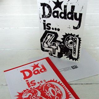 'dad/daddy is' special age birthday card by something wonderful design