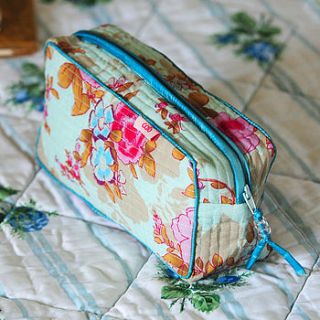 floral print clutch make up bag by caro london