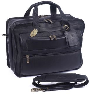 Claire Chase Guardian Leather Laptop Briefcase