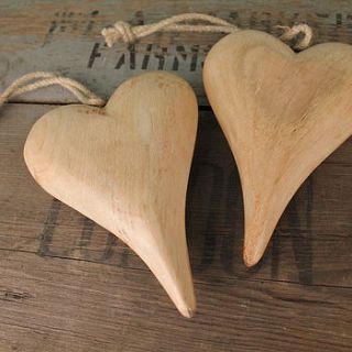 mango wooden heart decoration by möa design