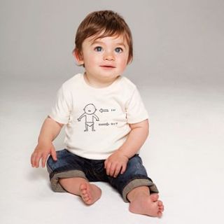 'in/out' organic baby tee by hole in my pocket