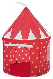 red and white spotty play tent for girls by mini u (kids accessories) ltd