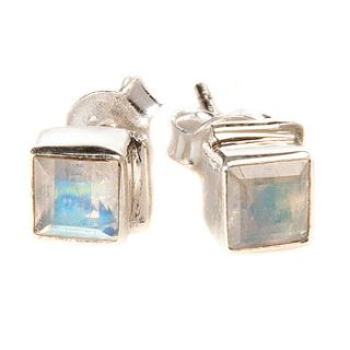 faceted silver stud earrings by charlotte's web