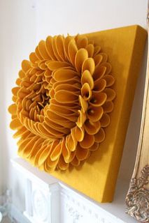 handmade felt flower wall art by sandy a powell