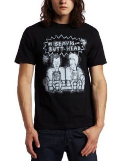 Fifth Sun Mens Beavis & Butthead Sketchy Couch Short Sleeve T Shirt, Black, X Large Clothing
