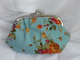 floral chintz fabric purse by the dizzy flea