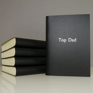 personalised top dad leather journal by deservedly so