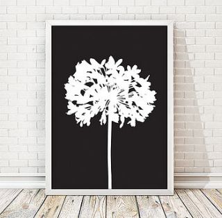 flower silhouette print by over & over