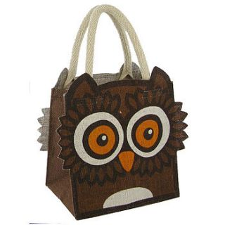 owl jute bag by beecycle
