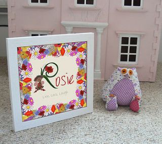 personalised fairy initial print by from lucy