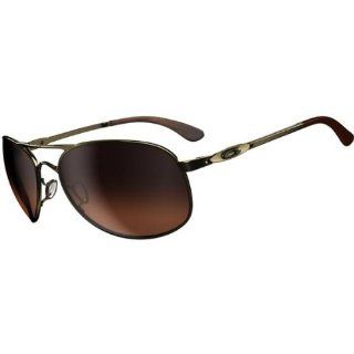 Oakley Given Sunglasses   Oakley Women's Active Aviator Sunglasses   Polished Gold/Dark Brown Gradient / One Size Fits All Automotive