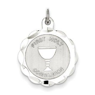 Sterling Silver First Holy Communion Disc Charm Jewelry