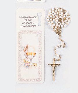 Bookmark Rosary   First Communion   Bookmark and Full 14" Rosary   Exclusively from the Studios of Cromo NB (Milano, Italy) Rosary Beads Jewelry