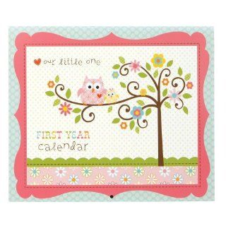 CR Gibson Baby Girl First Year Calendar  Baby Keepsake Products  Baby