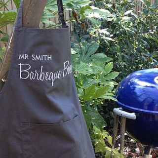 personalised bbq apron by big stitch