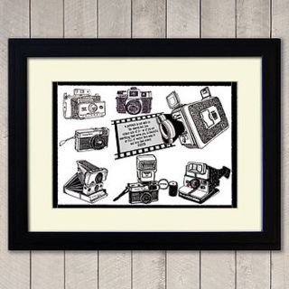 snap it illustrated retro camera print by anais woolf illustration