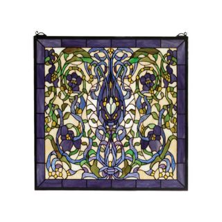 Floral Nouveau Fantasy Stained Glass Window