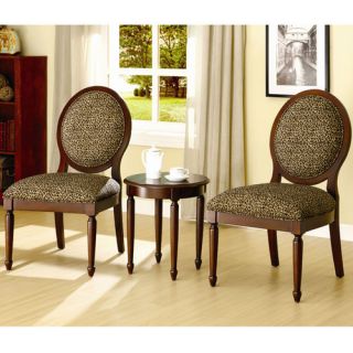 Titusville 3 Piece Cotton Slipper Chair and Side Table Set