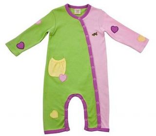 girl's organic blossom babygrow by green nippers