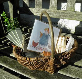 trug set with seedling card by seedlings cards