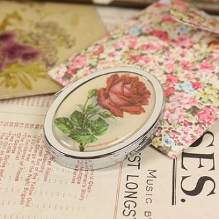 vintage rose compact mirror by lisa angel homeware and gifts