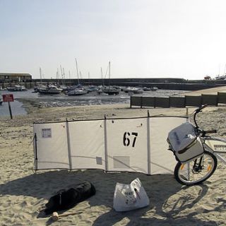 recycled sailcloth windbreak by the reefer sail company