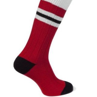 cashmere socks in football team colours by savile rogue