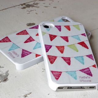 personalised bunting iphone case by what katie did next