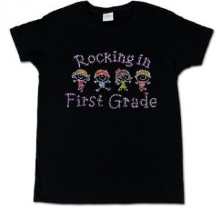 A+ Images, Inc. Rocking in First Grade Rhinestone T Shirt Clothing