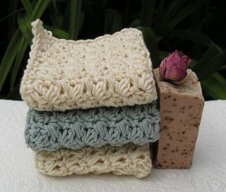 organic cotton facecloth set & soap by daisy dumpling