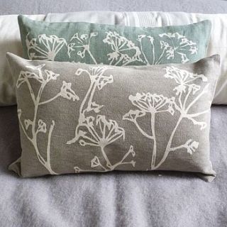 cow parsley cushion by helkatdesign