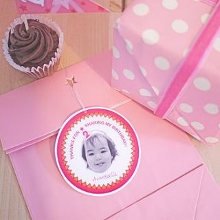 girls party bags with personalised tags by happi yumi