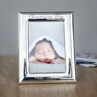 silver plated christening photo frame by my 1st years