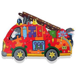 alphabet fire engine jigsaw puzzle by edition design shop