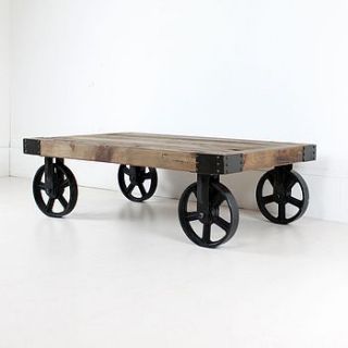 wheeled coffee table by out there interiors