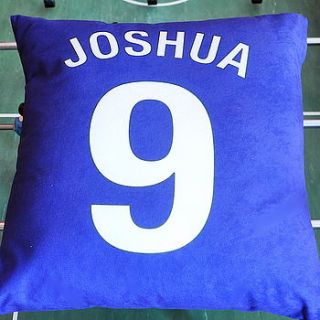 personalised football cushion by the letteroom