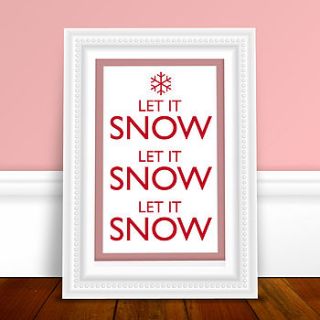 let it snow print by a is for alphabet