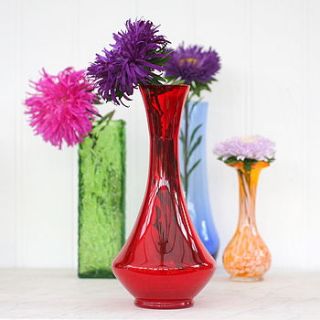 retro vintage 1970's red vase by magpie living