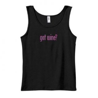 Got Wine?� Women's Tank Top   Pink on Black Clothing