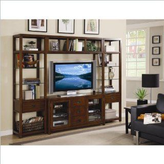 Hooker Furniture Danforth Home Theatre Wall Group w/ 56 inch Console   Home Entertainment Centers