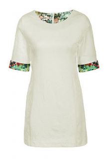 selena white textured dress by sugar + style