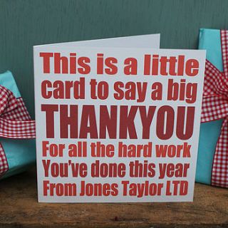 personalised corporate thank you cards by sparks living