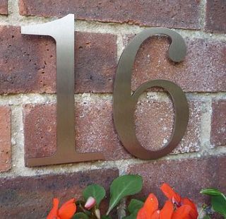 contemporary stainless steel house number by housebling