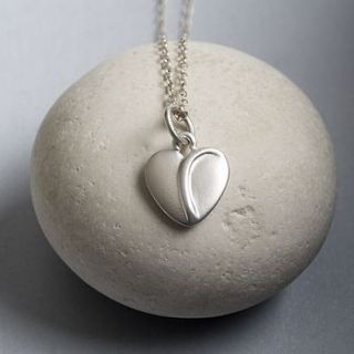 silver precious heart necklace by lily charmed