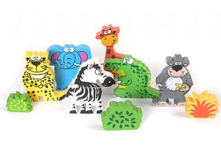 magnetic wild animal set by pitter patter products