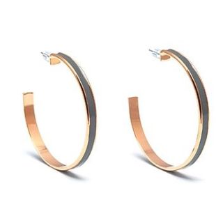 rose gold large hoop earrings by anna lou of london