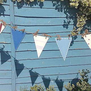 five flag wooden bunting 'paint your own' by ali's house of string