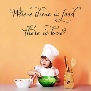 'there is love' kitchen wall quote sticker by making statements