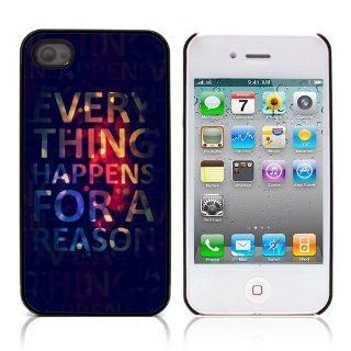 Everything Happens For A Reason Hard Case Cover for Apple iPhone 4 4S Cell Phones & Accessories