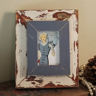 reclaimed  wooden miniature photo frame by möa design